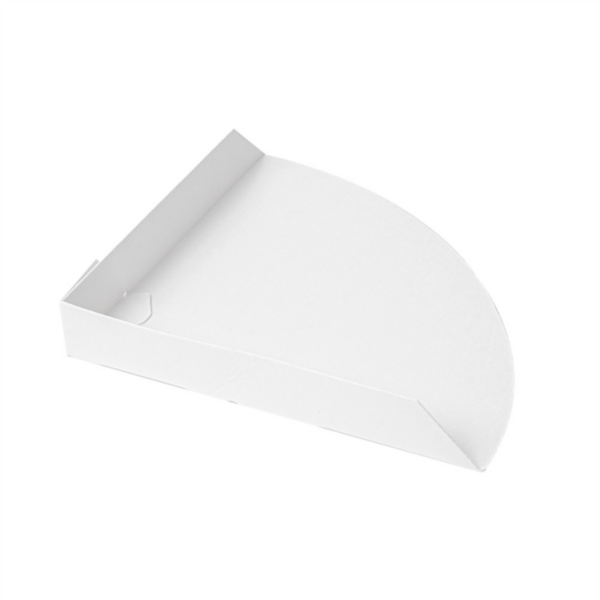 Pala blanca de cartón para servir creps.