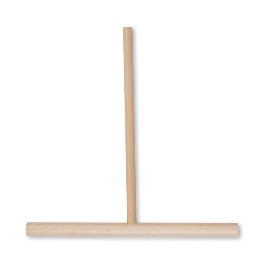 Rastrillo redondo de madera de haya Krampouz para extender masa de creps de 18 cm