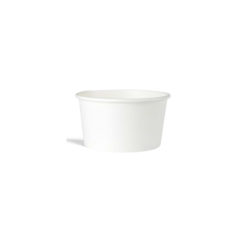 Tarrina de cartón BLANCA para helado